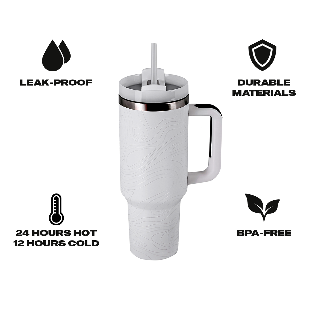 WHITE FLUCTUS "TREKKA" TUMBLER