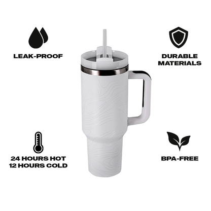 WHITE FLUCTUS "TREKKA" TUMBLER